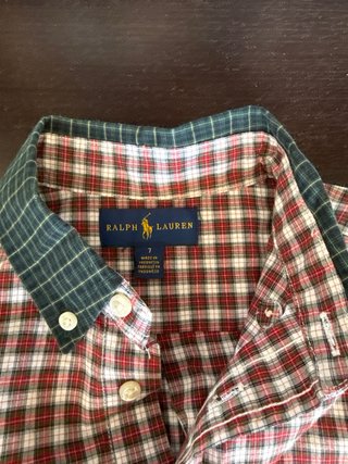 Camisa Ralph Lauren cuadros niño,7 años.