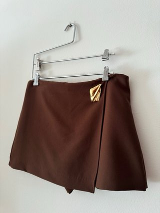 Falda pantalón marrón