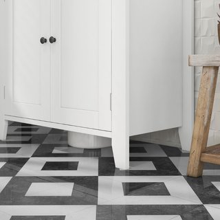 Mobile Sottolavabo Bagno a U con Ripiano Regolabil