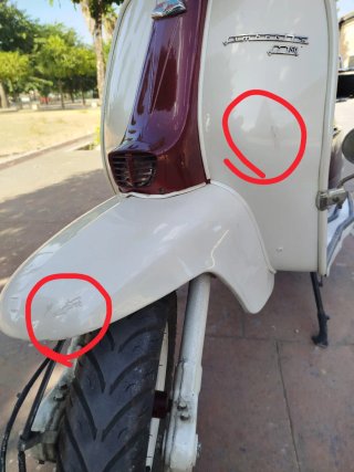 Lambretta 150 CC  Beige/Burdeos