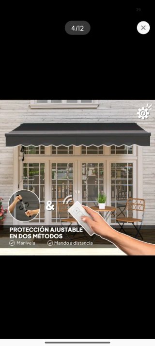 Toldo retráctil eléctrico 300cm