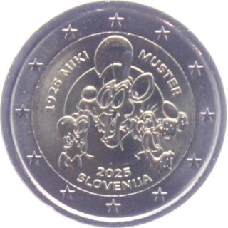 2€ Eslovenia 2025 Mickey Mouse Conmemorativa