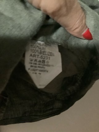 Blusa Lino Verde Oliva Tg L