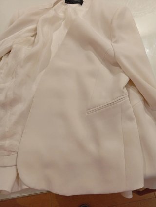 Blazer Zara Blanco Mujer