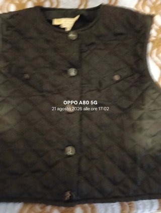 Gilet trapuntato nero taglia M