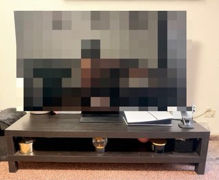 Mueble TV negro madera