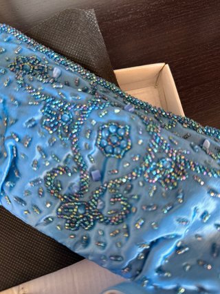 Menbur Zapatos y Bolso Fiesta Azul Joya
