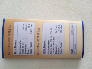 Cartera Última Emisión de la Peseta