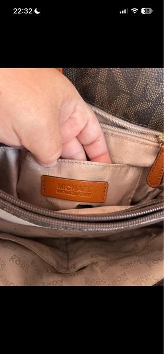 Bolso Michael Kors Marrón y Dorado