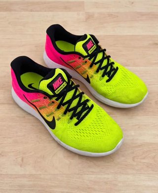 Zapatillas Nike Lunarglide 8 Rosa y Amarillo