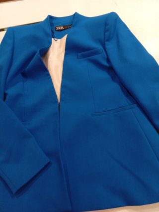 Chaqueta Zara azul mujer