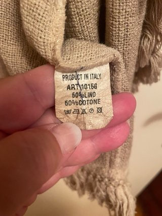 Chaqueta de lino con flecos