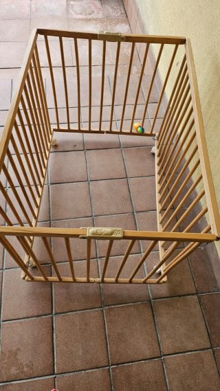 Parque infantil madera plegable 75x105