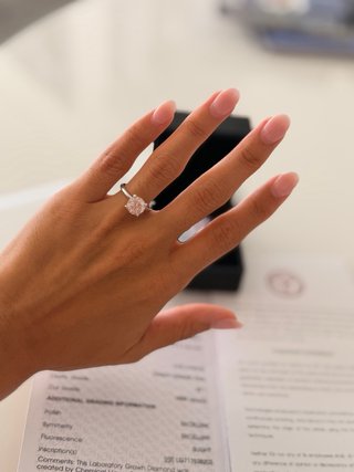 Anillo Diamante Oro Blanco
