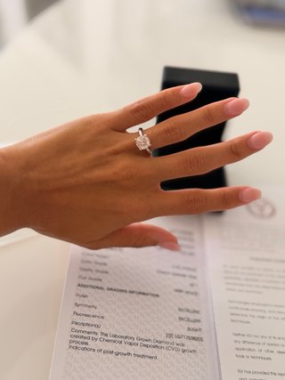 Anillo Diamante Oro Blanco