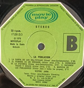 LP Victor Jara - La Poblacion