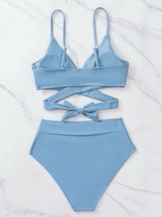Bikini Donna Costume Mare Shein Taglia M Azzurro