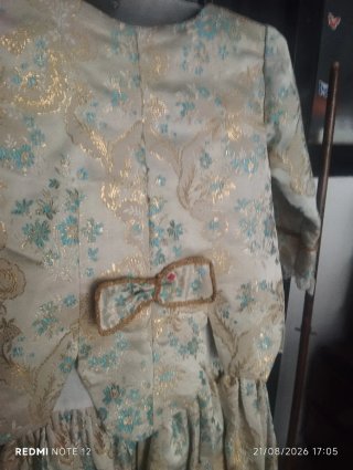 Traje Fallera Niña Oro y Turquesa