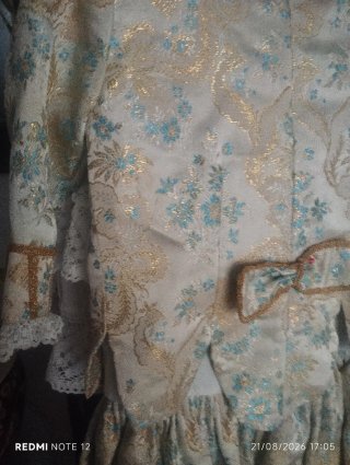 Traje Fallera Niña Oro y Turquesa