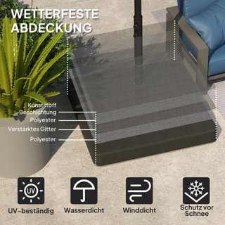 Pesos base para soportes de sombrilla, impermeable