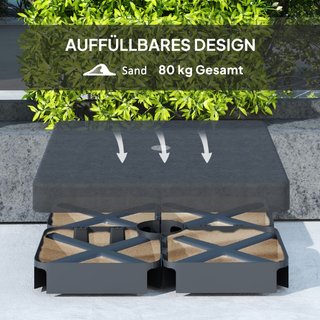 Pesos base para soportes de sombrilla, impermeable