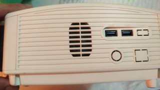 Proyector HD 1080p Beige y Negro