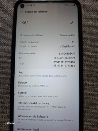 LG K61 titanio