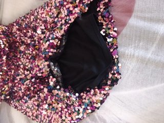 Vestido fiesta lentejuelas multicolor