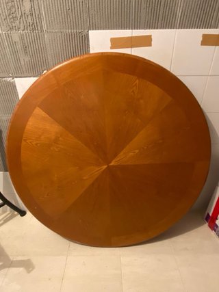 Mesa redonda madera y metal
