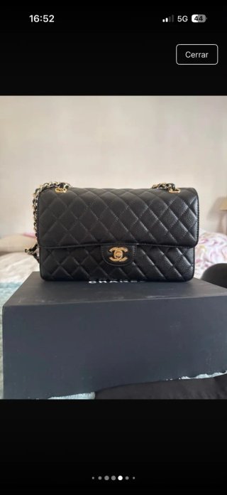 Bolso Chanel Negro y Dorado