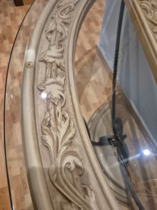 Recibidor de diseño cristal y metal