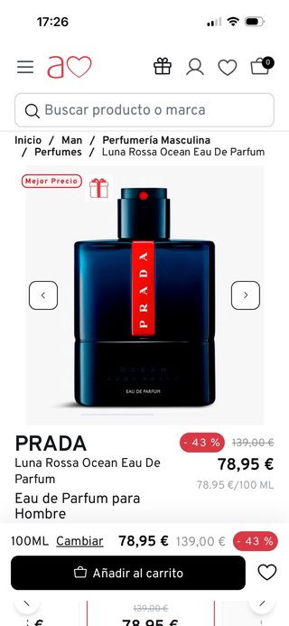 Prada Luna Rossa Ocean Eau De Parfum Hombre