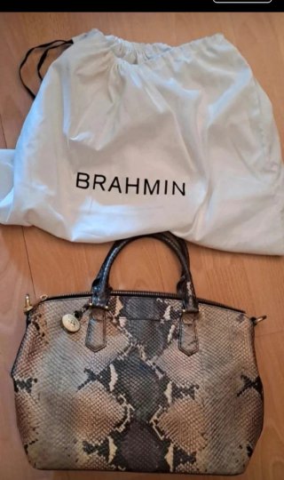 Bolso de mano Brahmin piel serpiente