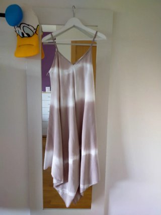 Vestido pantalón palazzo verano beige