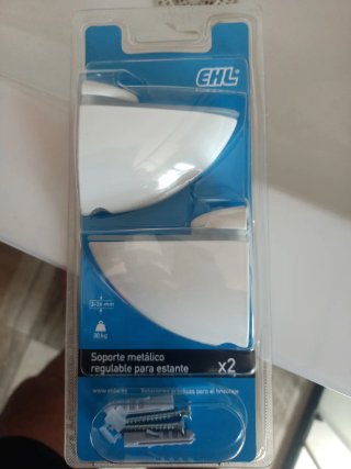 Soportes metálicos EHL para estante (x2)