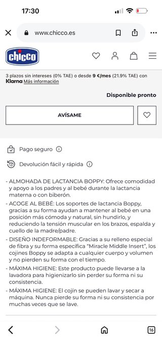 Cojín Lactancia Chicco Boppy Floral Rosa