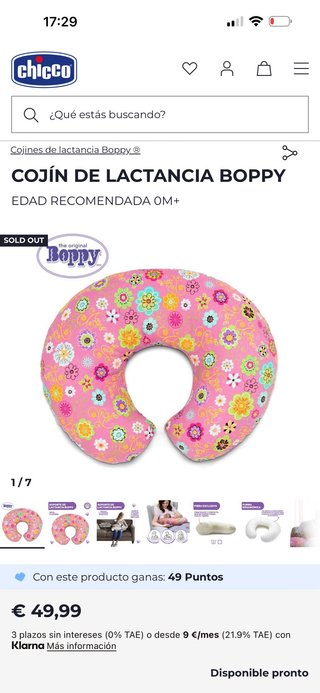 Cojín Lactancia Chicco Boppy Floral Rosa