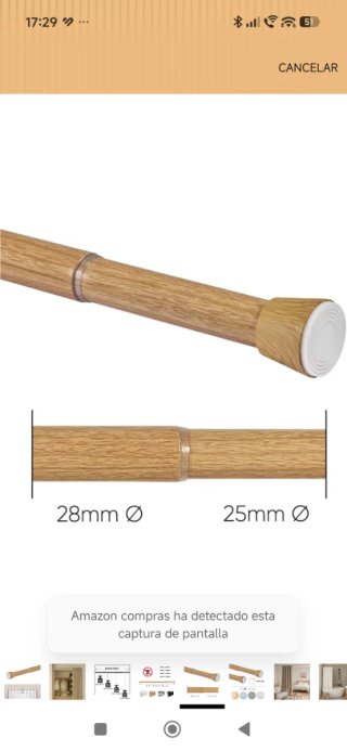 Barra extensible para cortinas sin taladro