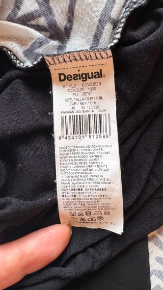 Desigual vestido estampado talla 40 (M)
