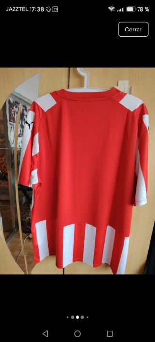 Camiseta Puma Rayas Rojas y Blancas