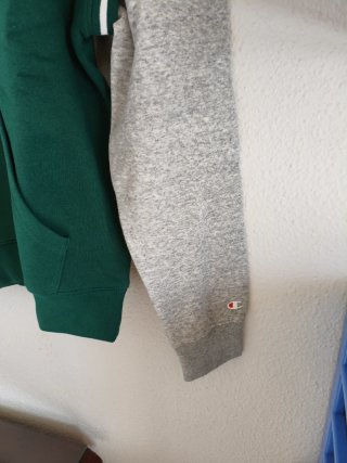 Sudadera Champion Talla S Gris y Verde