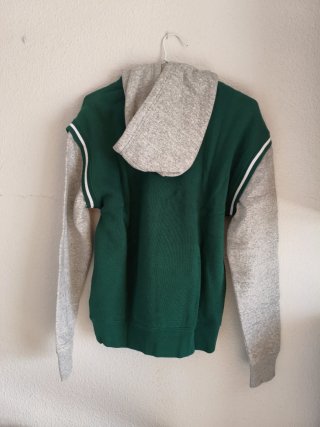 Sudadera Champion Talla S Gris y Verde