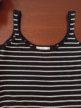 Vestido marinero rayas blanco y negro