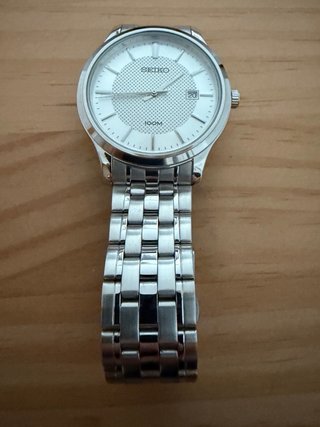 Reloj Seiko Hombre Original Plata Blanco