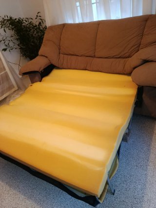 Sofá Cama Beige Tela