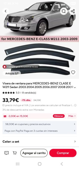 Visera BMW Serie 3 (2006)