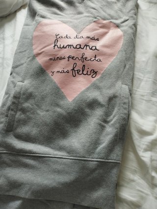 Sudadera Anabel Lee gris y rosa lentejuelas