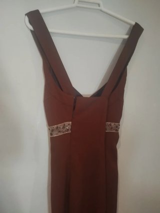 Vestido Fiesta Marrón Talla 42