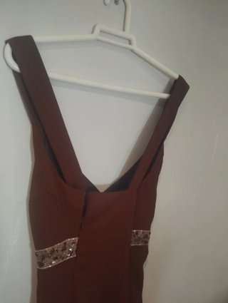 Vestido Fiesta Marrón Talla 42