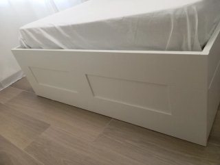 Cama Brimnes 140x200cm con 4 cajones